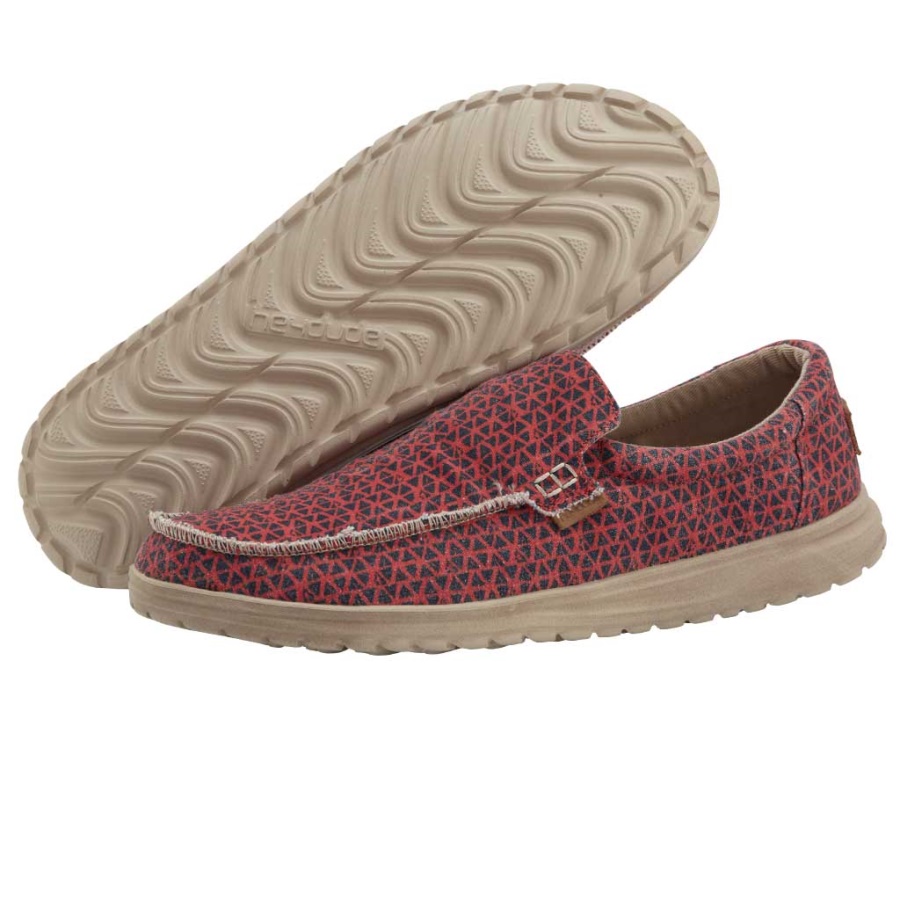 Hey Dude Mikka Print Geometric Red