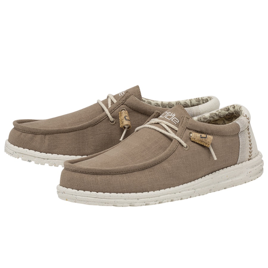 Hey Dude Wally Linen Natural Clay