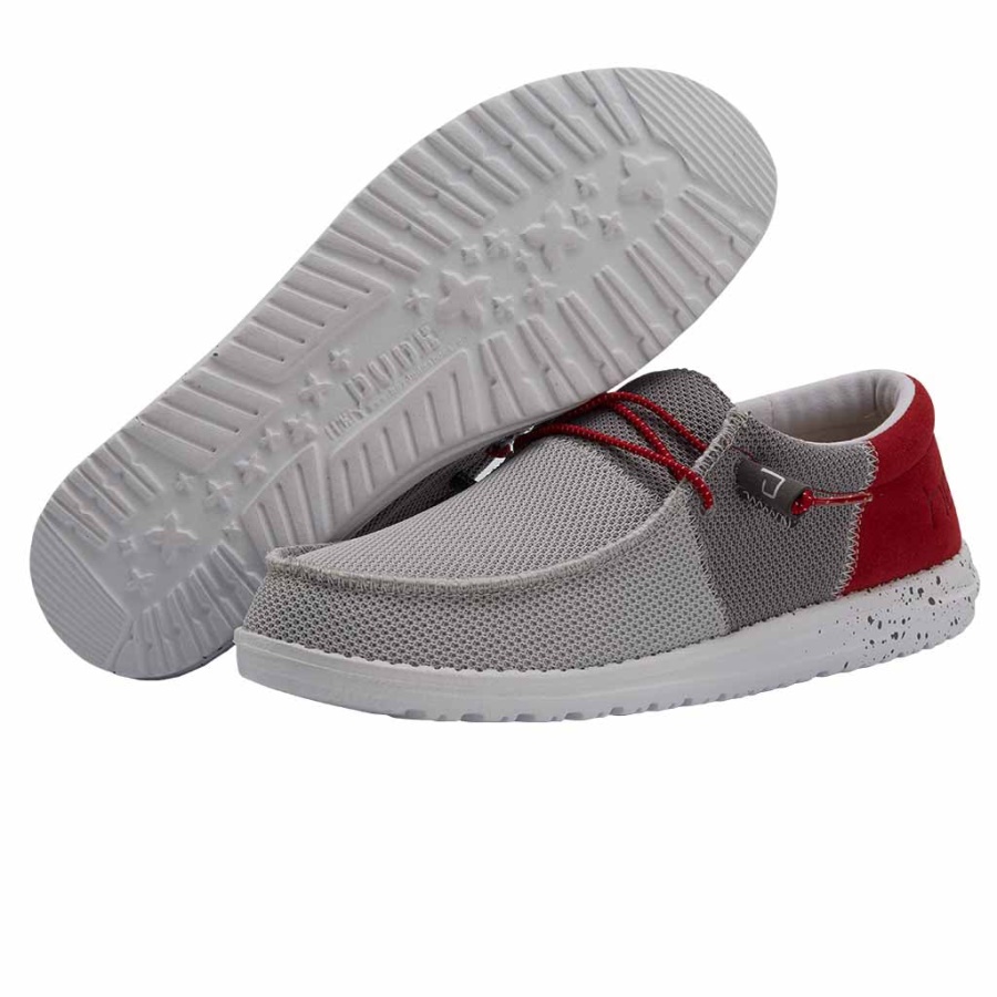 Hey Dude Wally Sox Funk Dark Grey Red