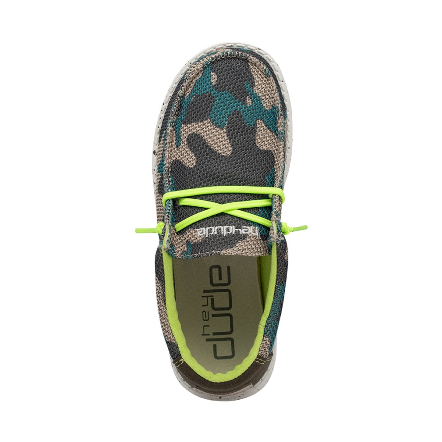 Hey Dude Wally Youth Sox Taupe Camo