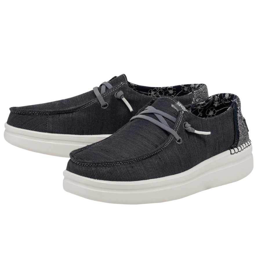 Hey Dude Wendy Rise Chambray Graphite Blue