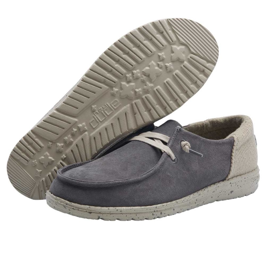 Hey Dude Wendy Suede Dark Grey