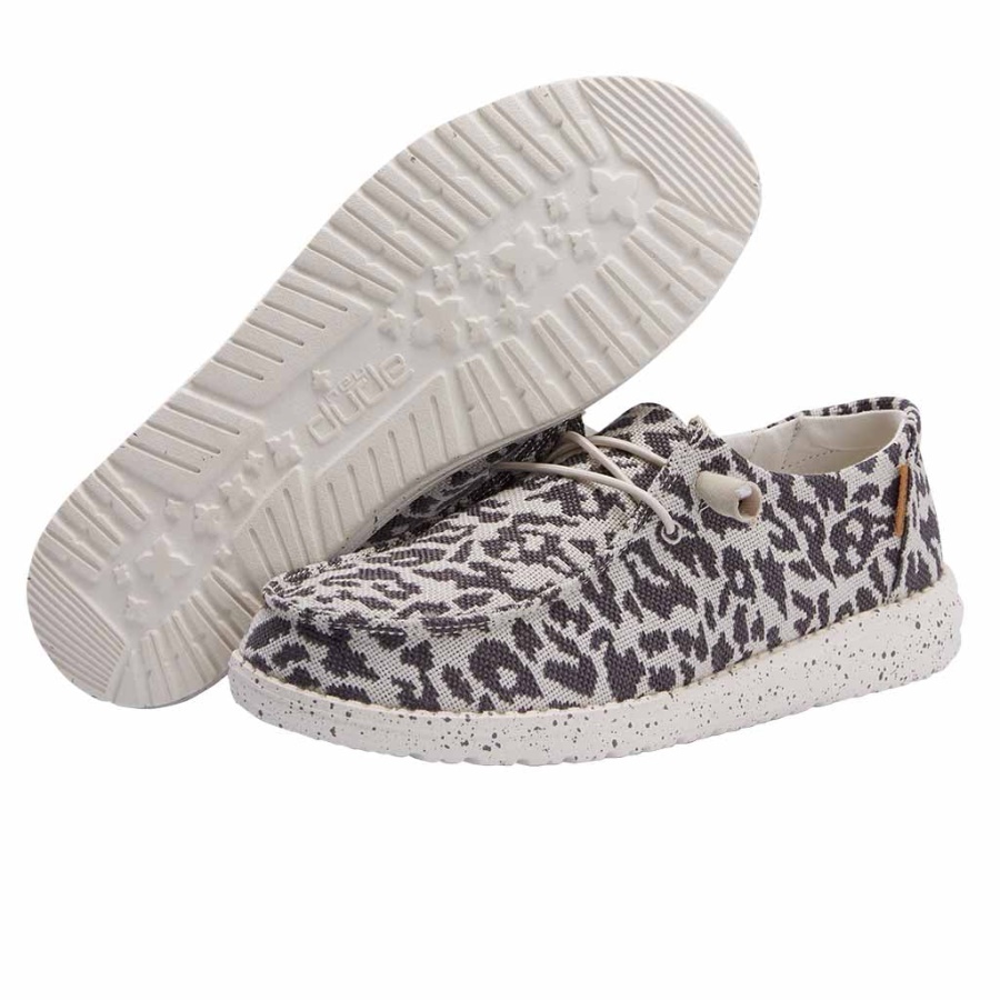 Hey Dude Wendy Woven Cheetah Grey