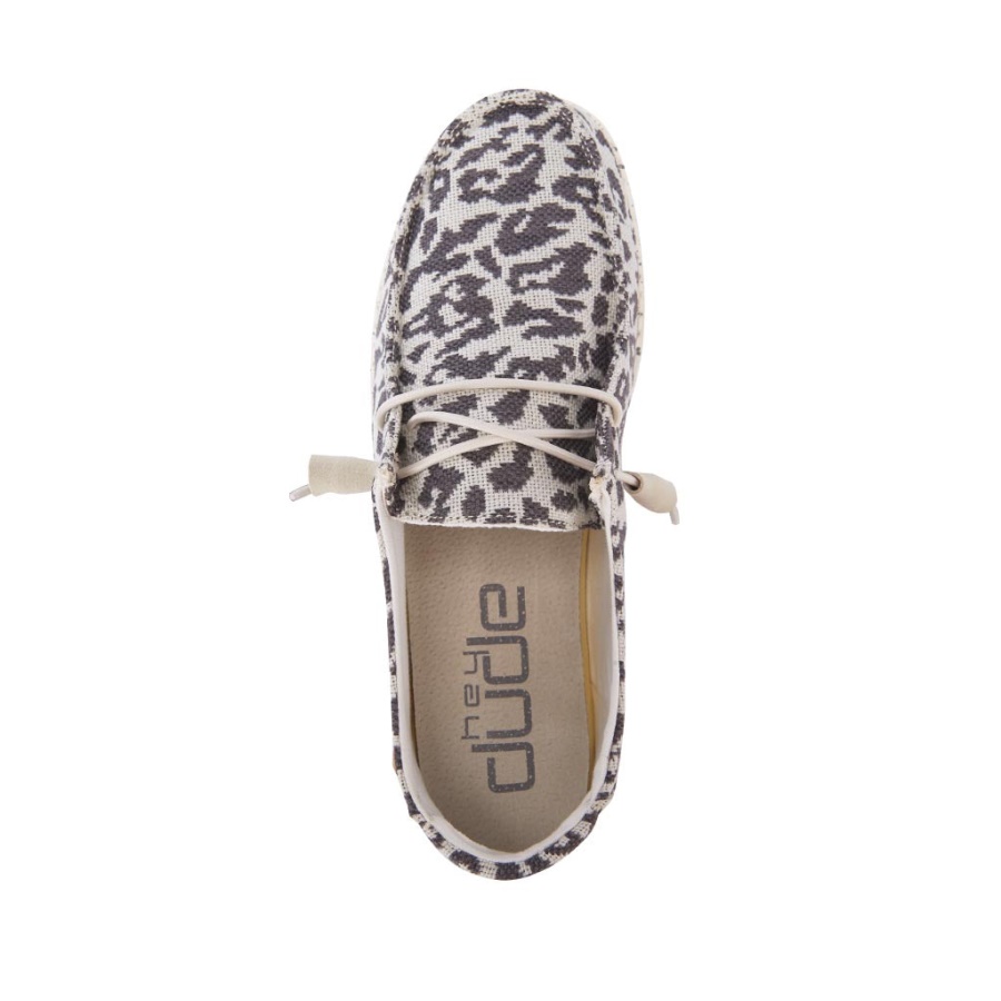 Hey Dude Wendy Woven Cheetah Grey