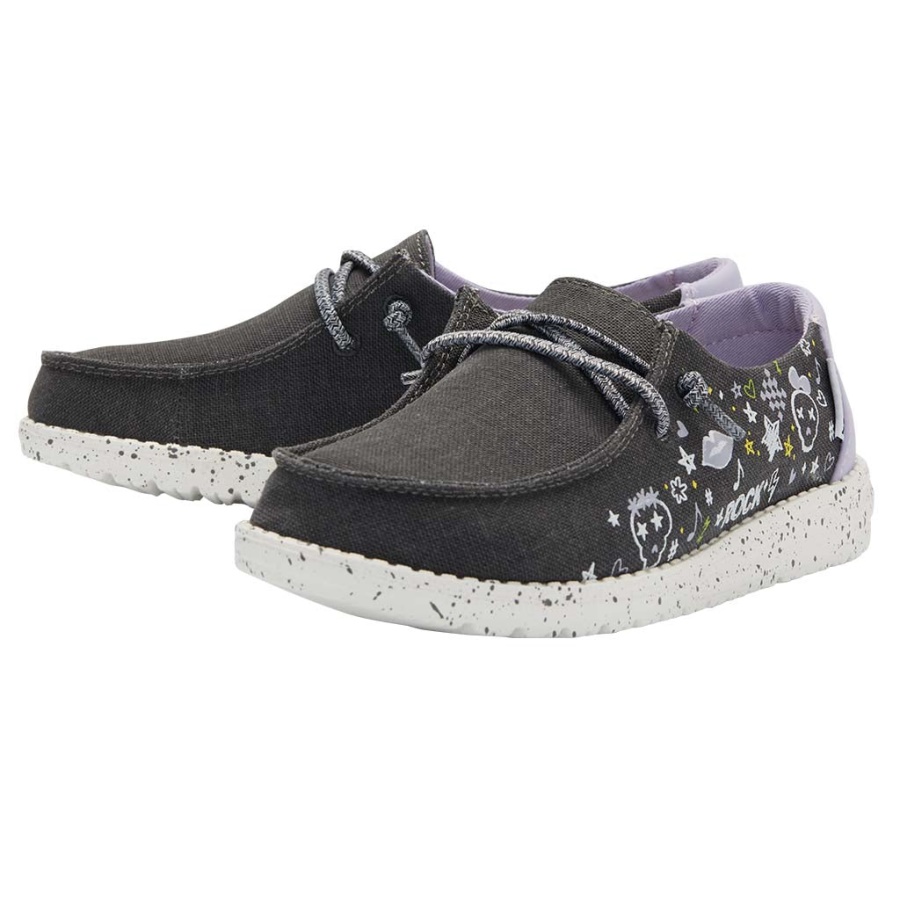 Hey Dude Wendy Youth Doodle Black