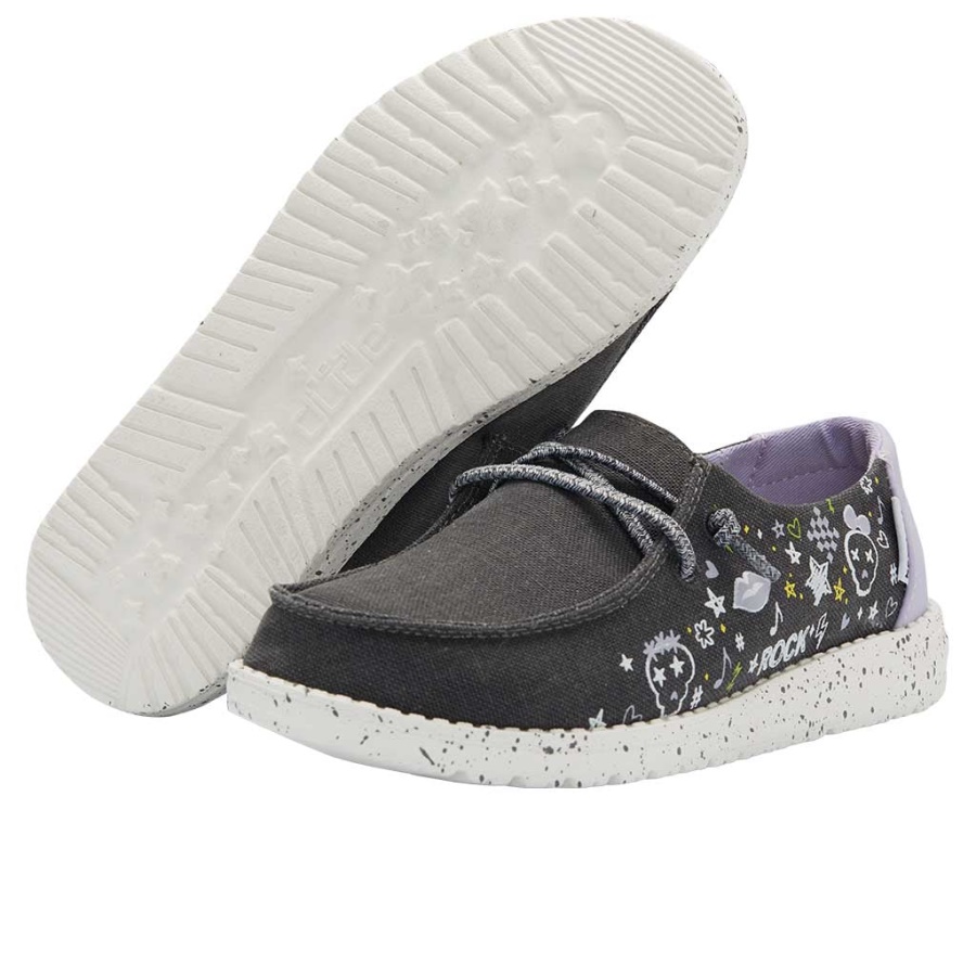 Hey Dude Wendy Youth Doodle Black