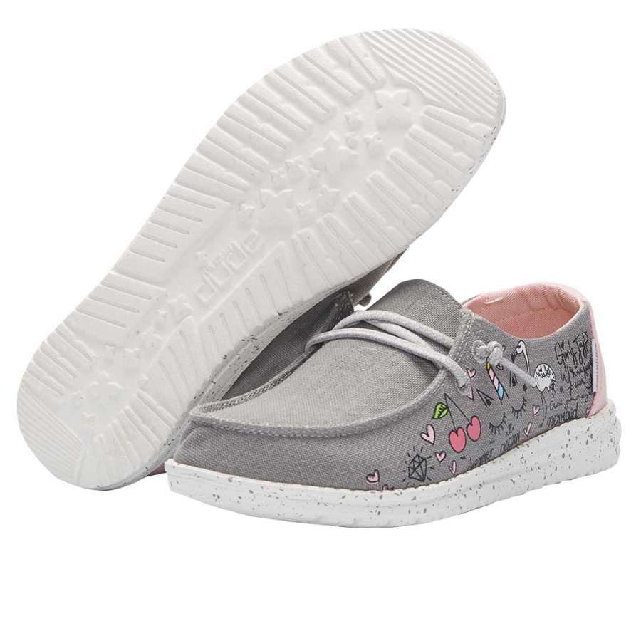 Hey Dude Wendy Youth Doodle Grey