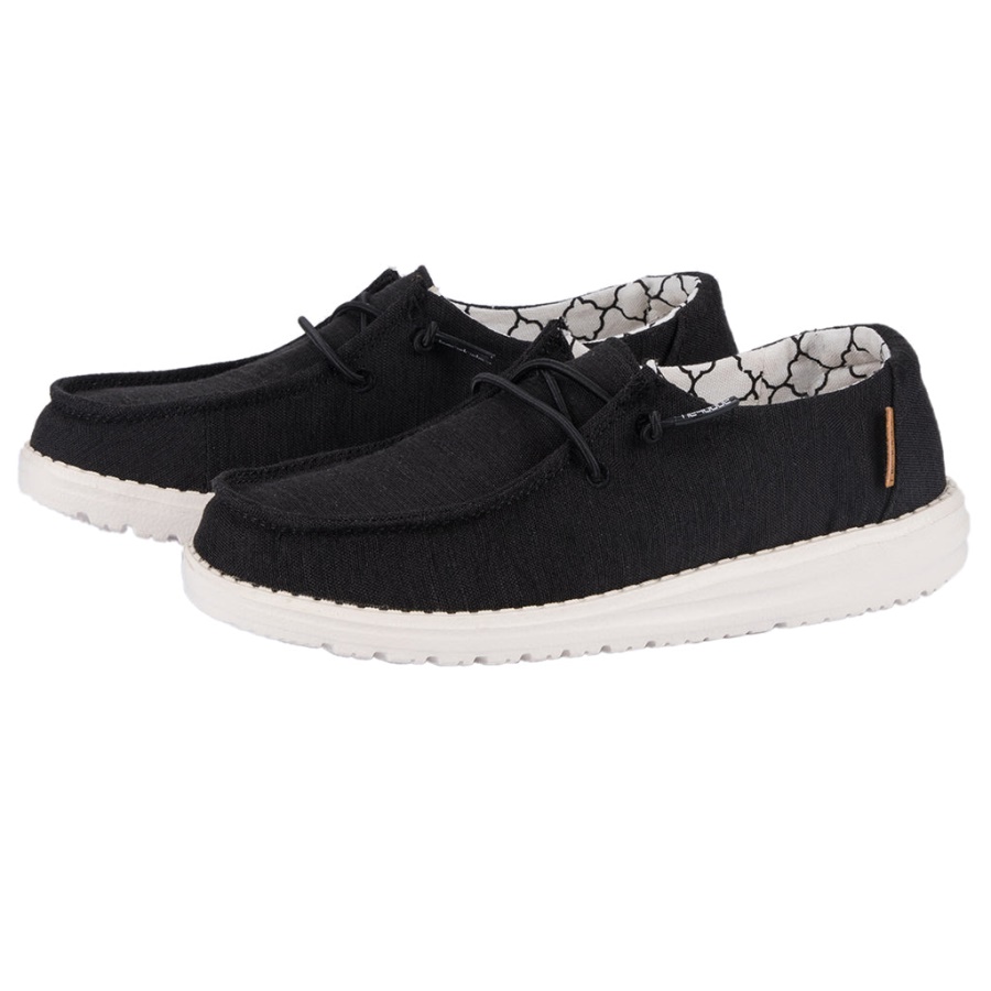 Hey Dude Wendy Youth Linen Black
