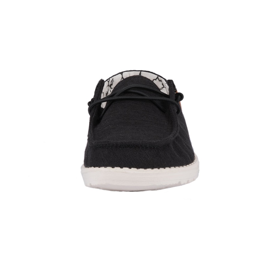 Hey Dude Wendy Youth Linen Black