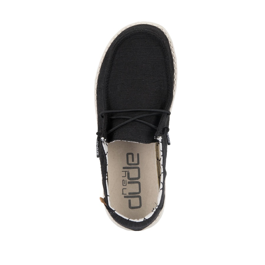 Hey Dude Wendy Youth Linen Black