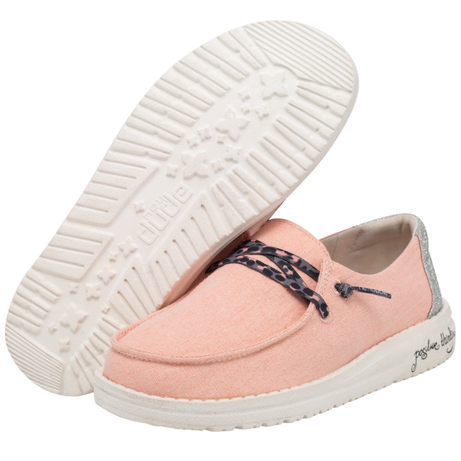 Hey Dude Wendy Youth Sparkling Rose Gllitter